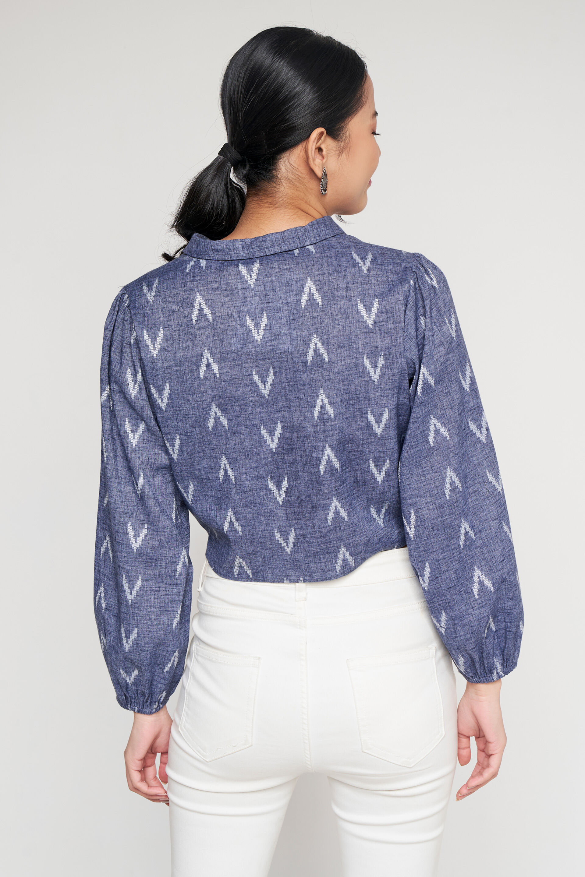 Grey Floral Straight Top, Grey, image 4